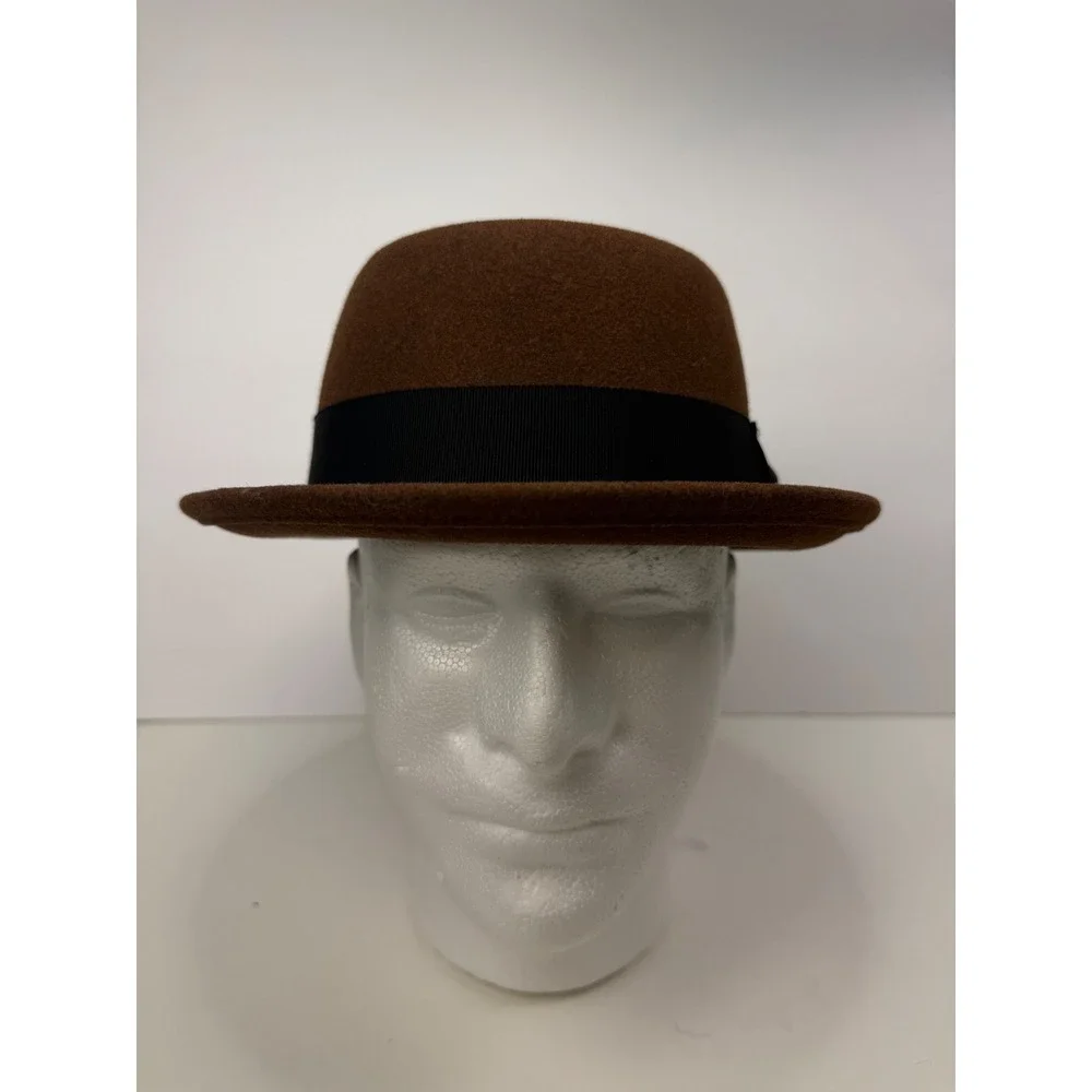 Bailey of Hollywood Darron Pork Pie 100% Wool Lite Felt Brown with Black Ribbon